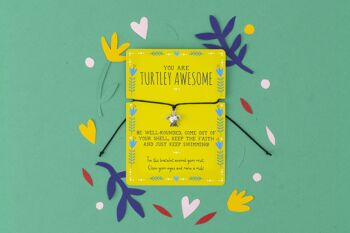 Bracelet de souhaits Live Happy 'You're Turtley Awesome' 4