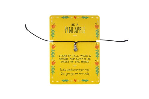 Live Happy 'Be A Pineapple' Wish Bracelet