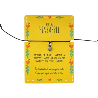 Live Happy 'Be A Pineapple' Wish Bracelet