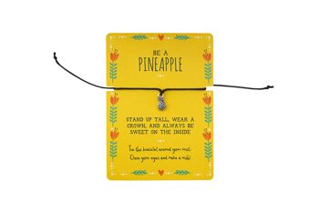 Bracelet de souhaits Live Happy 'Be A Pineapple' 1