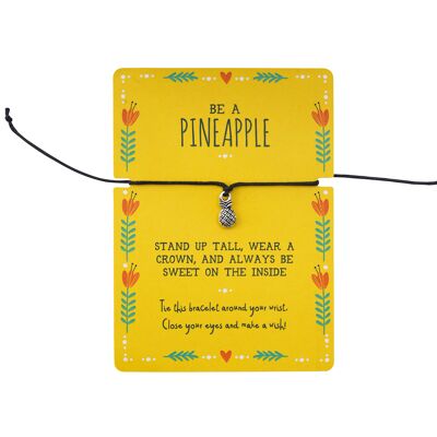 Live Happy 'Be A Pineapple' Wish Bracelet
