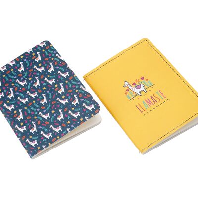 Live Happy 'Llamaste' Set of 2 Notebooks