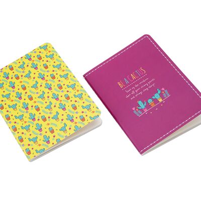 Live Happy 'Be A Cactus' Set of 2 Notebooks
