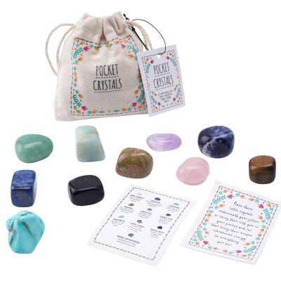 Live Happy 10 Assorted Pocket Crystals In Bag