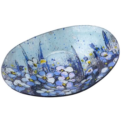 Forget-Me-Not Fields Large Oval Bowl