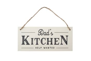 Panneau en bois Loft 'Dad's Kitchen' 1