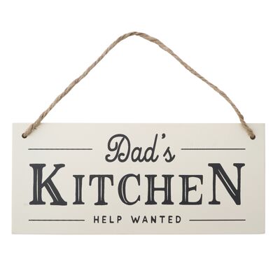 Loft 'Dad's Kitchen' Wooden Sign