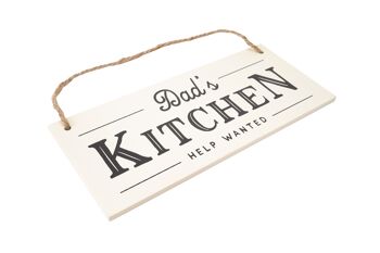 Panneau en bois Loft 'Dad's Kitchen' 2