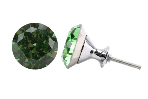 Green Crystal Drawer Pull