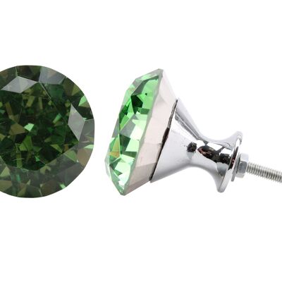 Green Crystal Drawer Pull