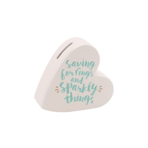 Saving For Rings & Sparkly Things' Ceramic Heart
