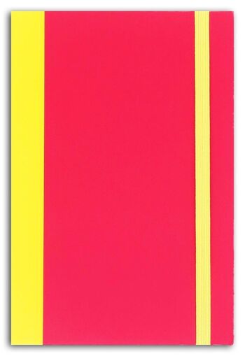 Carnet bicolore jaune et fuchsia - 10x15 cm - 60 pages jaunes 3