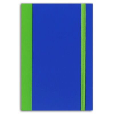 Zweifarbiges grünes und blaues Notizbuch - 10 x 15 cm - 60 grüne Seiten