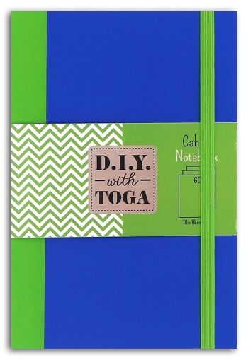 Carnet bicolore vert et bleu - 10x15 cm - 60 pages vertes 2