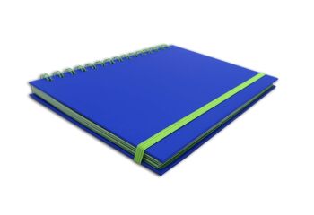 Carnet bicolore vert et bleu à spirales - 15x21 cm - 60 pages vertes 4