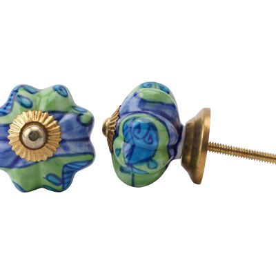 Green/Blue Melon Drawer Pull