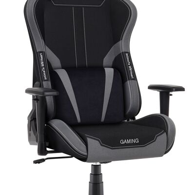 IWMH Indy Gaming Racing Chair Atmungsaktiver Stoff mit Kopfstütze und Lumber Support SCHWARZ GRAU