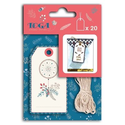 20 tags labels with string - Hygge