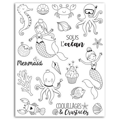 19 Crystal® Under The Sea-Briefmarken