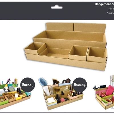 Portaoggetti organizer da assemblare - 31x11x20cm - Kraft