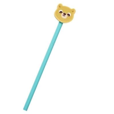 Pencil with eraser - Turquoise Bear - Team Kids School