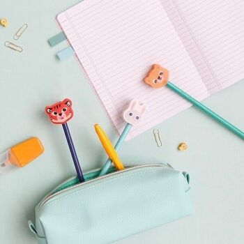 Crayon à papier avec gomme - Lapin Turquoise - Team Kids School 2