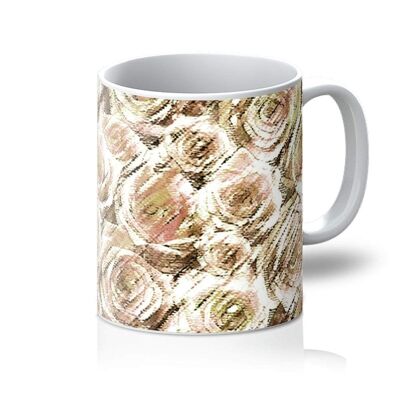 Textured Roses Mushroom Amanya Design Mug_11oz