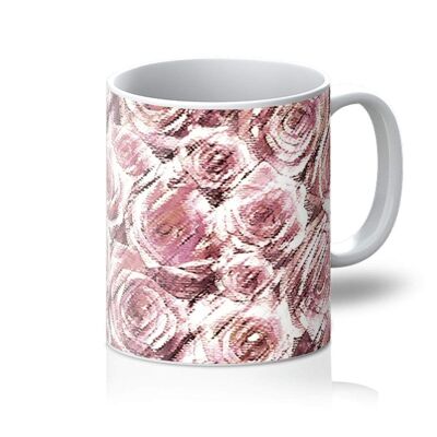 Textured Roses Dusky Pink Amanya Design Mug_11oz