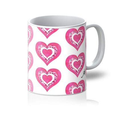 Textured Roses Love Pink Amanya Design Mug_11oz