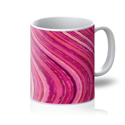 Watercolour Waves Pink Amanya Design Mug_11oz