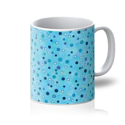 Watercolour Spots Blue Amanya Design Mug_11oz