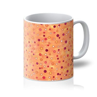 Watercolour Spots Red Amanya Design Mug_11oz