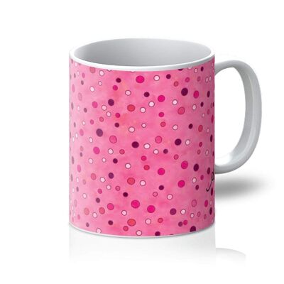 Watercolour Spots Pink Amanya Design Mug_11oz