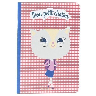 Cuaderno - Mochila gato rojo y azul - Team Kids School