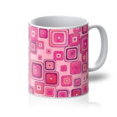Watercolour Squares Pink Amanya Design Mug_11oz