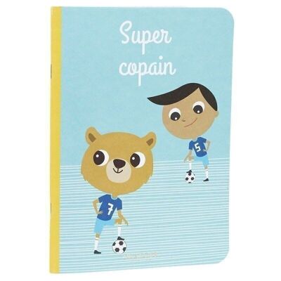 Cahier - Ourson foot Bleu - Team Kids School