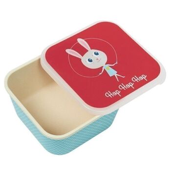 Boîte à goûter - Lapin corde à sauter Rouge et bleu - Team Kids School 3