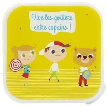 Boîte à goûter - Ourson miel Jaune et bleu - Team Kids School 2