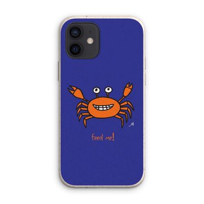 Mr Crabby Feed Me! Amanya Design Eco Phone Case Blue iPhone 12