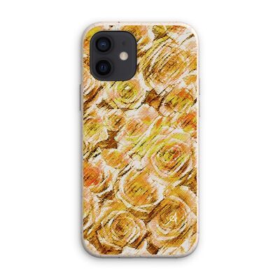 Textured Roses Mustard Amanya Design Eco Phone Case iPhone 12