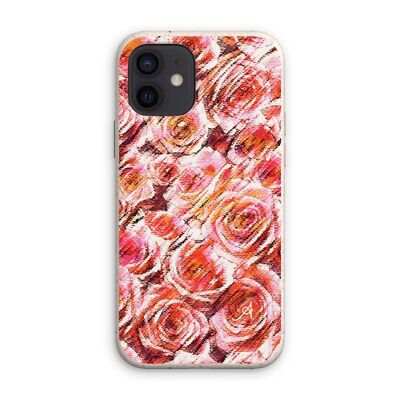 Textured Roses Coral Amanya Design Eco Phone Case iPhone 12