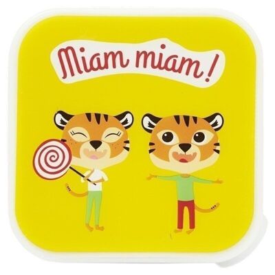 Snack box - Yellow and multicolored Tigers - Team Kids School