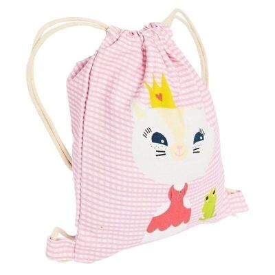 Backpack - Pink Princess Cat - Team Kids School