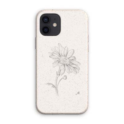 Pencil Daisy Single White Amanya Design Eco Phone Case iPhone 12