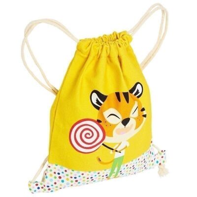 Backpack - Yellow lollipop tiger - Team Kids School