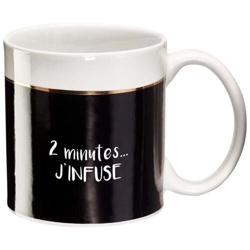 Mug à message - 2 minutes j'infuse