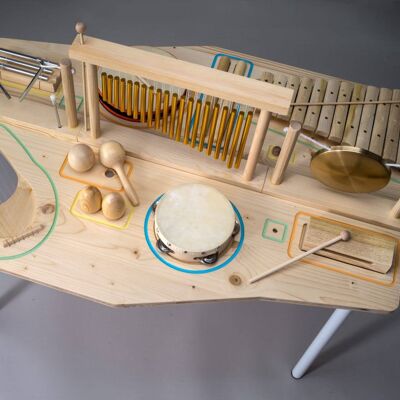 XILO-SHAKER *Tavolino musicale unico con diversi strumenti
