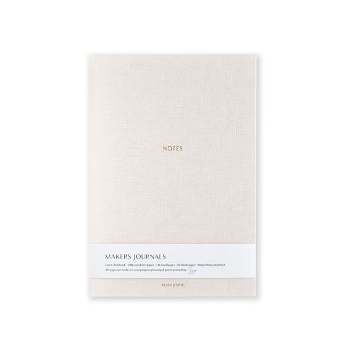 "Make Plans" Linen Notebook