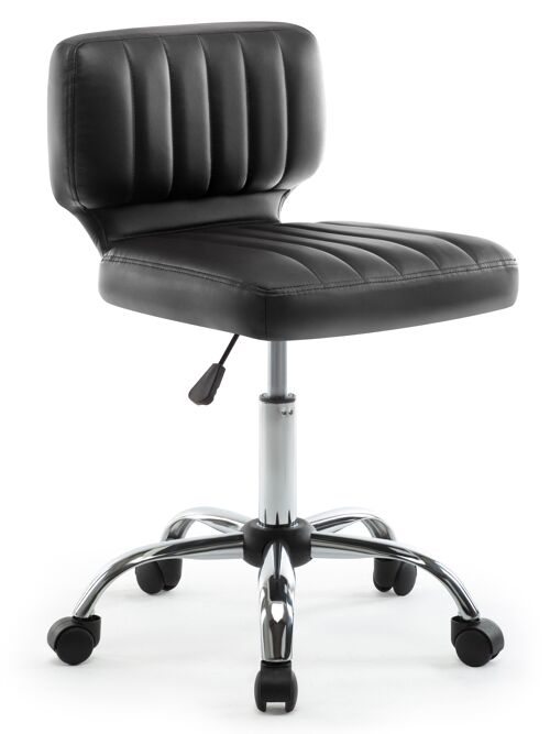 IWMH Mukava Office Stool Vintage Leather BLACK