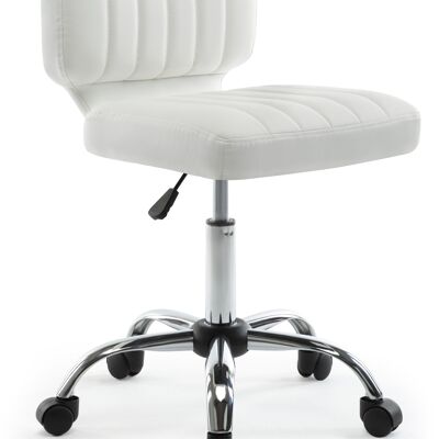 IWMH Mukava Office Stool Vintage Leather WHITE